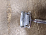Vtg 2 Piece Safety Razor Lot Gem Ever Ready with Blade Bank and Original Blades