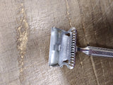 Vtg 2 Piece Safety Razor Lot Gem Ever Ready with Blade Bank and Original Blades