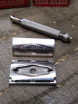 Vtg Date Code B-1 1956 Gillette 3 Pc Tech Safety Razor w/Blue Blades & Box Nice!