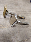 Vtg 2 Piece GEM Safety Razor Lot Brass Micromatic Clogpruf Brooklyn NY