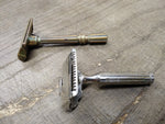 Vtg 2 Piece GEM Safety Razor Lot Brass Micromatic Clogpruf Brooklyn NY