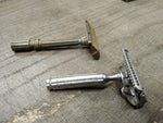 Vtg 2 Piece GEM Safety Razor Lot Brass Micromatic Clogpruf Brooklyn NY