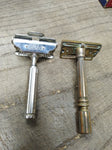 Vtg 2 Piece GEM Safety Razor Lot Brass Micromatic Clogpruf Brooklyn NY