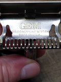 Vtg 2 Piece GEM Safety Razor Lot Brass Micromatic Clogpruf Brooklyn NY