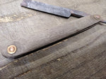 Vtg 2 Pc Straight Razor Parts Repair Lot Wood Scales Hollow Ground Clauberg Bros