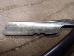 Vtg 2 Pc Straight Razor Parts Repair Lot Wood Scales Hollow Ground Clauberg Bros
