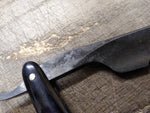 Vtg 2 Pc Straight Razor Parts Repair Lot Wood Scales Hollow Ground Clauberg Bros