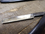 Vtg Antique Straight Razor BAUER Solingen Germany Wooden Scales
