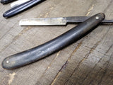 Vtg Antique Straight Razor BAUER Solingen Germany Wooden Scales