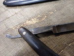 Vtg Antique Straight Razor BAUER Solingen Germany Wooden Scales