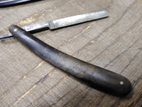 Vtg Antique Straight Razor BAUER Solingen Germany Wooden Scales