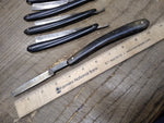 Vtg Antique Straight Razor BAUER Solingen Germany Wooden Scales
