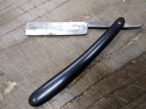 Vtg Antique Straight Oxford Razor Warranted w/Jimps Germania Cutl Works Germany