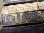 Vtg Antique 5 Pc Straight Razor Empty Box Lot C Klauberg Uncle Sam Jas T Scott