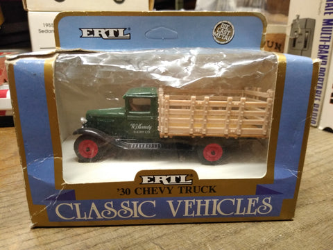 Vtg NOS ERTL Diecast WJ Kennedy Dairy 1930 Chevy Stake Bed Truck  1:43