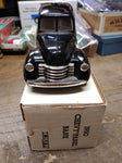 Vtg ERTL Diecast Metal 1950 Chevy Panel Delivery Van Black Coin Bank 1:25 USA!