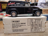 Vtg ERTL Diecast Metal 1950 Chevy Panel Delivery Van Black Coin Bank 1:25 USA!