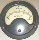Vintage Weston Model 643-60 Amperes DC Meter Gauge 0-1500 Black With Shunt