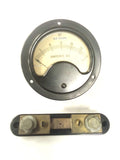 Vintage Weston Model 643-60 Amperes DC Meter Gauge 0-1500 Black With Shunt