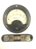 Vintage Weston Model 643-60 Amperes DC Meter Gauge 0-1500 Black With Shunt