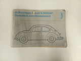 Vtg. 1973 Volkswagen Beetle Type 1 Sedan/Convertible Owners Operation Manual