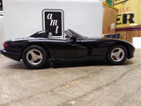 Vtg NOS AMT ERTL #6128 1993 Dodge Viper RT/10 Black Sports Car 1:25 Scale Mint!