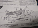 Vtg Revell USAF Republic F-84F Thunderstreak Jet 1:53.6 Scale Plastic Model Kit