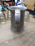 Vtg CARSON Pewter Metal Tavern MUG Beer Ale Tankard Stein Cup 6.25" Nice Patina!