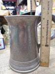 Vtg CARSON Pewter Metal Tavern MUG Beer Ale Tankard Stein Cup 6.25" Nice Patina!