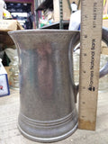 Vtg CARSON Pewter Metal Tavern MUG Beer Ale Tankard Stein Cup 6.25" Nice Patina!