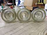 Vtg 5 Piece Lot Armstrong's Light Green Glass Phone Electric Pole Insulators