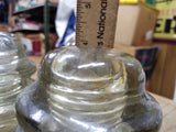 Vtg 5 Piece Lot Armstrong's Light Green Glass Phone Electric Pole Insulators