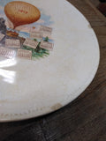 Vtg Antique 1912 Souvenir Calendar Hot Air Balloon Plate Trenle China Virginia