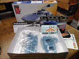 NOS Open Box AMT916/12 Piranha Super Spy Car Plastic Model Kit 1/25 Scale