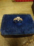Vtg Women's 925 Silver Ring 5 Flowers with Unknown Stone Size 5 Beautiful!