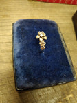 Vtg Women's 925 Silver Ring 5 Flowers with Unknown Stone Size 5 Beautiful!