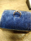 Vtg Women's 925 Silver Ring 5 Flowers with Unknown Stone Size 5 Beautiful!