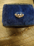 Vtg Women's 925 Silver Ring 5 Flowers with Unknown Stone Size 5 Beautiful!