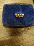 Vtg Women's 925 Silver Ring 5 Flowers with Unknown Stone Size 5 Beautiful!