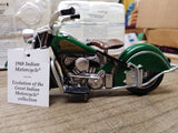 NOS Hamilton Collection 1948 Indian Motorcycle Sculpture 0540 w/COA Orig Package
