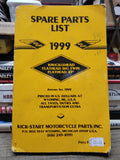 Vtg 1999 Kick Start Motorcycle Spare Parts List Knucklehead Flathead Big Twin 45