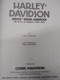 Vtg  Clymer Harley Davidson Service Repair Handbook 74 Cu In Models 1959 1975