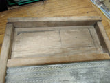 Vtg Antique Primitive Double Sided Glass Course Fabric Fine Linen Washboard Ohio