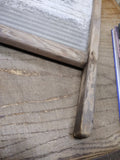 Vtg Antique Primitive Double Sided Glass Course Fabric Fine Linen Washboard Ohio