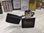 Zippo 1987 US Ship John F Kennedy CV 67 Cigarette Lighter Black Matte Nice Snap!