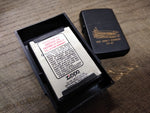 Zippo 1987 US Ship John F Kennedy CV 67 Cigarette Lighter Black Matte Nice Snap!