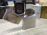 Vtg Zippo 1998 Cigarette Lighter Brushed Chrome Nice Snap Made In USA!