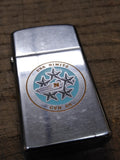 Vtg Zippo Slim 1980 Ship USS Nimitz CVN 68 Cigarette Lighter Chrome Made In USA!