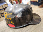 Vtg MSA Comfo Cap Fiber Glass Tiger Stripe Miners Helmet Hard Hat w/Suspension`