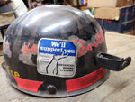 Vtg MSA Comfo Cap Fiber Glass Tiger Stripe Miners Helmet Hard Hat w/Suspension`